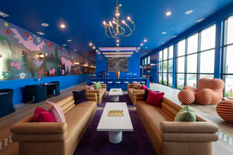 We’re wild about this As You Wish moment in the rooftop clubhouse at The Goat Farm in ATL – a center for contemporary and experimental thought, practice, art + performance! Cheers to Tribridge Residential for the love and to photographer Dustin Chambers for capturing the design’s enchanted vibes perfectly!