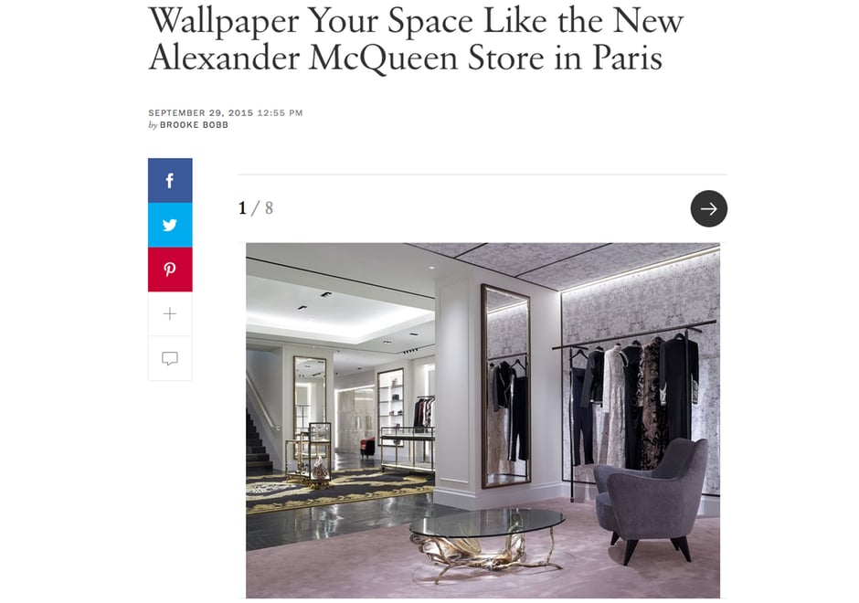 7 Wallpaper Prints Inspired by the New McQueen Flagship in Paris